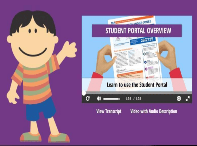 Student portal overview.